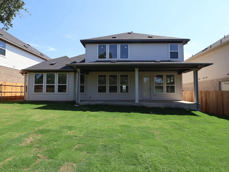 Exterior details and patio area of a home in Edgewood, Leander (Image 24).