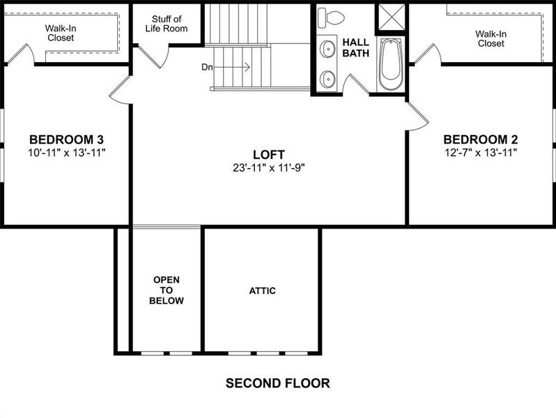 2D floor plan layout of this home in Lincoln Pointe, Van Alstyne, TX (Image 3).