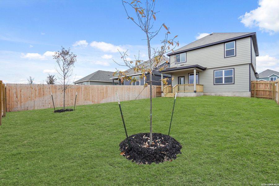 Exterior details and patio area of a home in Abbott Place, St. Hedwig (Image 18).
