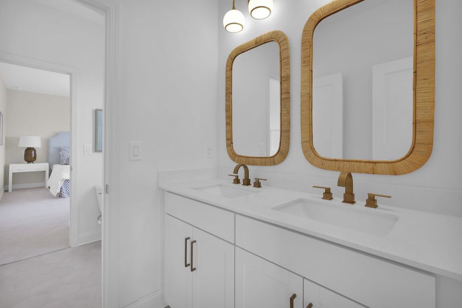 Representative furnished interior of a home built from the Sawyer by Riverside Homes in Mariposa at EverRange, Jacksonville (Image 40).