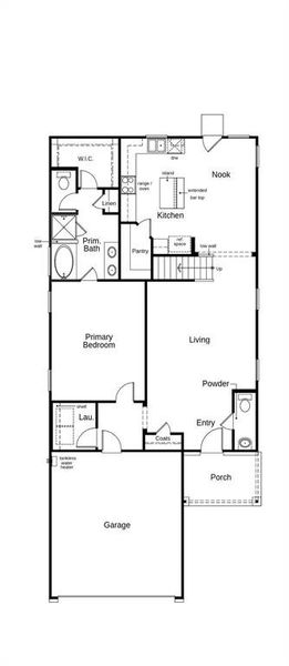 This floor plan features 5 bedrooms, 3 full baths, 1 half bath and over 2,500 square feet of living space.