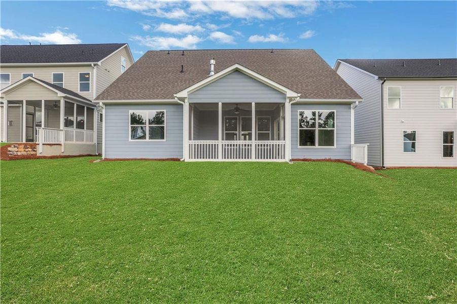 Front exterior of a new home in Twin Lakes, Hoschton, GA, highlighting curb appeal (Image 2).