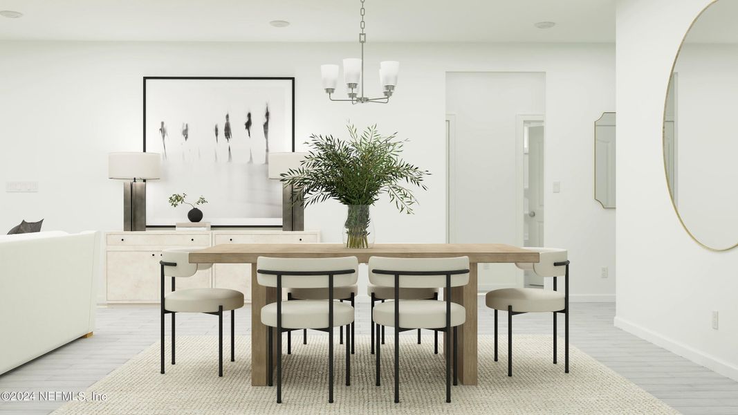 Furnished interior view inside a new home in Silver Falls Single Family at SilverLeaf, St. Augustine (Image 11).