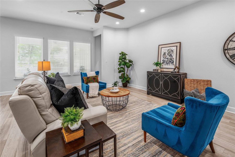 Furnished interior view inside a new home in , College Station (Image 6). Furnished interior view inside a new home in , College Station (Image 6).