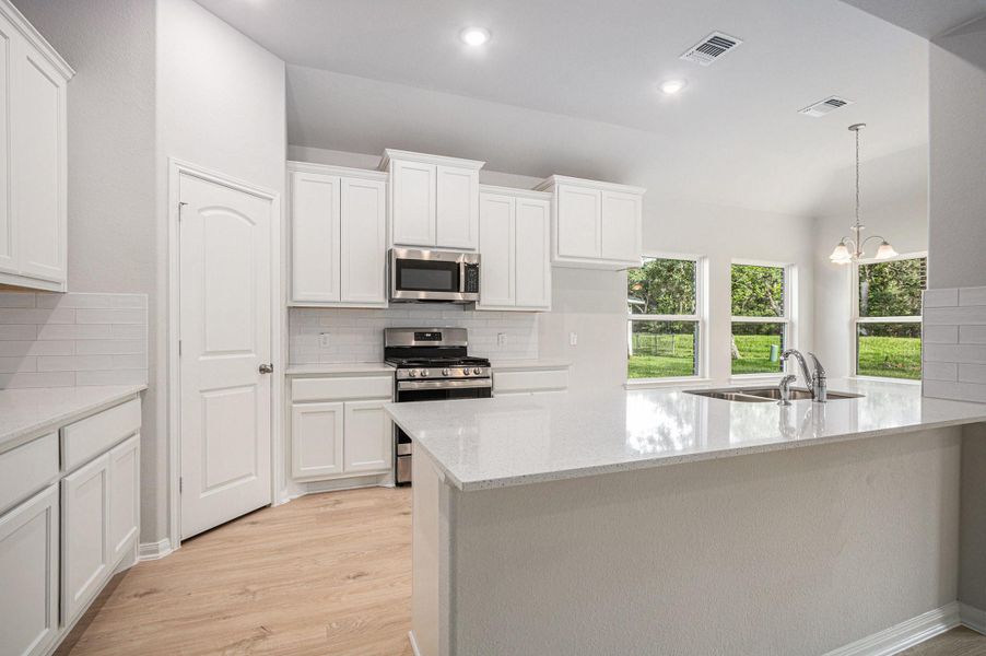 Furnished interior view inside a new home in , Bay City (Image 12). Furnished interior view inside a new home in , Bay City (Image 12).