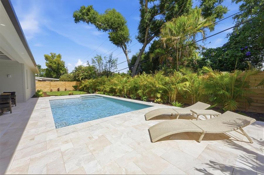 Exterior details and patio area of a home in , Sarasota (Image 41).