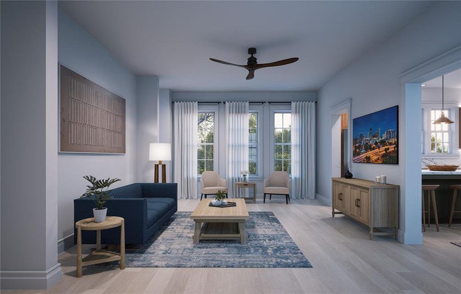 Furnished interior view inside a new home in , St. Petersburg (Image 10).