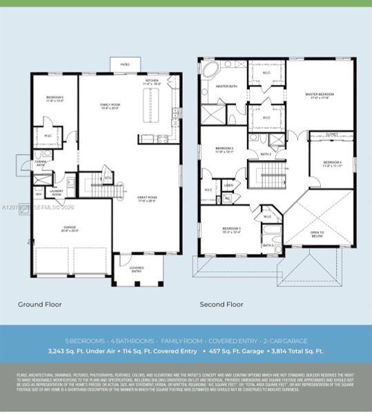 2D floor plan layout of this home in , Homestead, FL (Image 3).