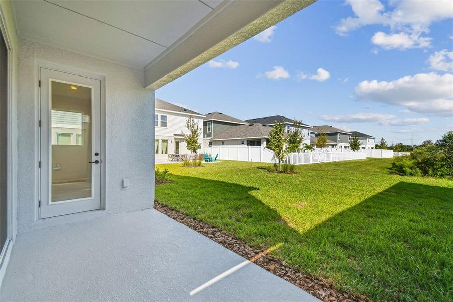 Exterior details and patio area of a home in Persimmon Park - Garden Series, Wesley Chapel (Image 20).
