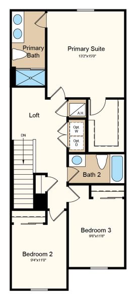 2D floor plan layout of this home in Southloch, Mount Dora, FL (Image 3).
