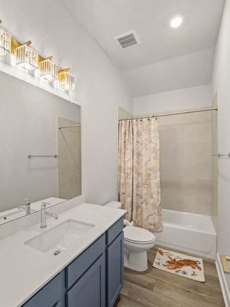 Furnished interior view inside a new home in The Colony, Bastrop (Image 11). Furnished interior view inside a new home in The Colony, Bastrop (Image 11).