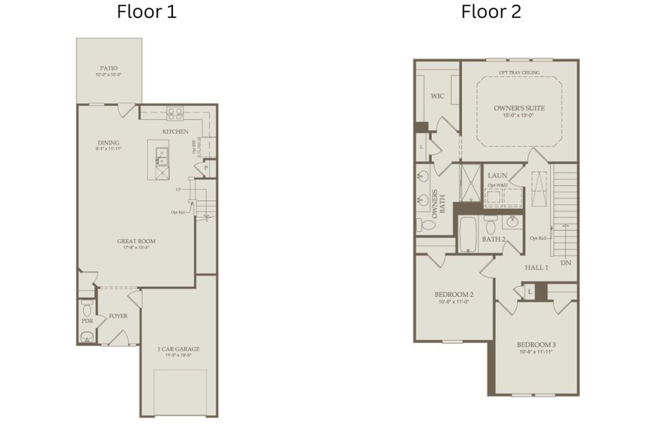 2D floor plan layout of this home in Cambria, Garner, NC (Image 4).