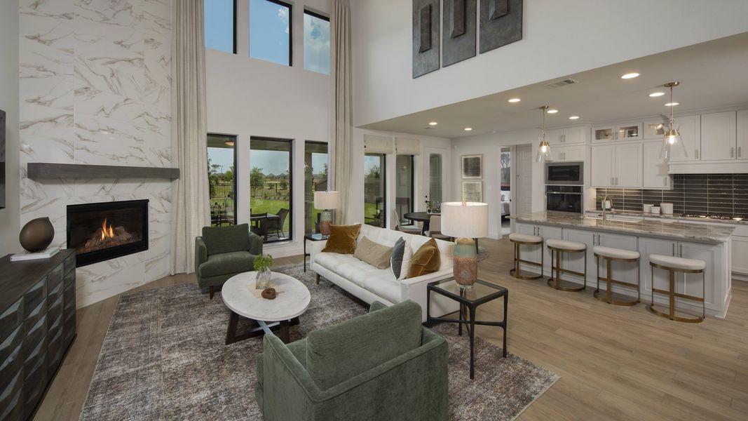 Furnished interior view inside a new home in Legacy Prairie at Katy Court, Katy (Image 9). Furnished interior view inside a new home in Legacy Prairie at Katy Court, Katy (Image 9).