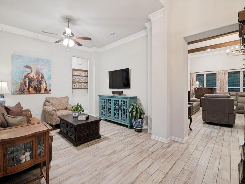 Furnished interior view inside a new home in Vista Oaks Estates, Royse City (Image 7).