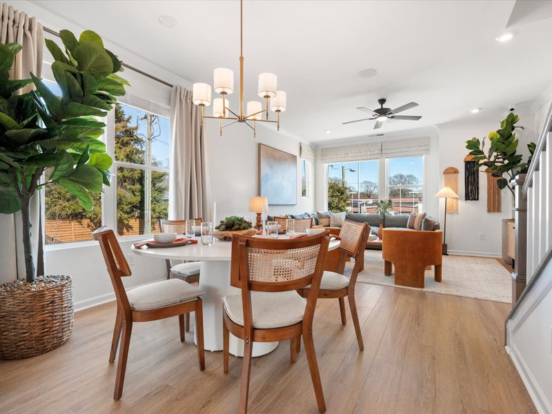 Representative furnished interior of a home built from the Roan by Tri Pointe Homes in Southmont, Charlotte (Image 6). Representative furnished interior of a home built from the Roan by Tri Pointe Homes in Southmont, Charlotte (Image 6).