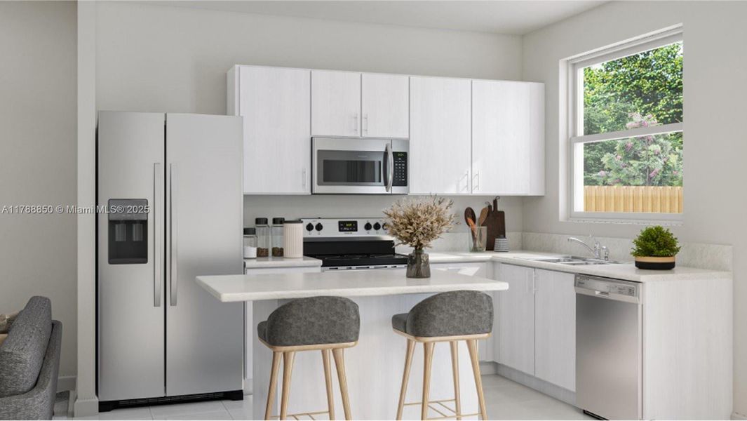 Furnished interior view inside a new home in SeaBreeze, Miami (Image 6).