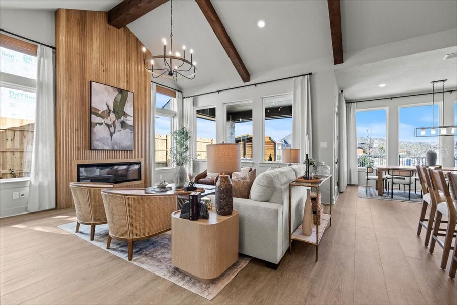 Furnished interior view inside a new home in Lariat, Liberty Hill (Image 33).