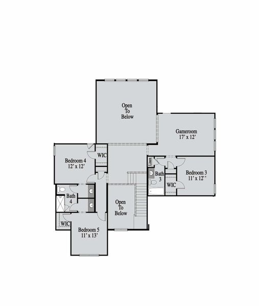 2D floor plan layout for the Presidio by UnionMain Homes in Edgewater, Fate, TX (Image 4). 2D floor plan layout for the Presidio by UnionMain Homes in Edgewater, Fate, TX (Image 4).