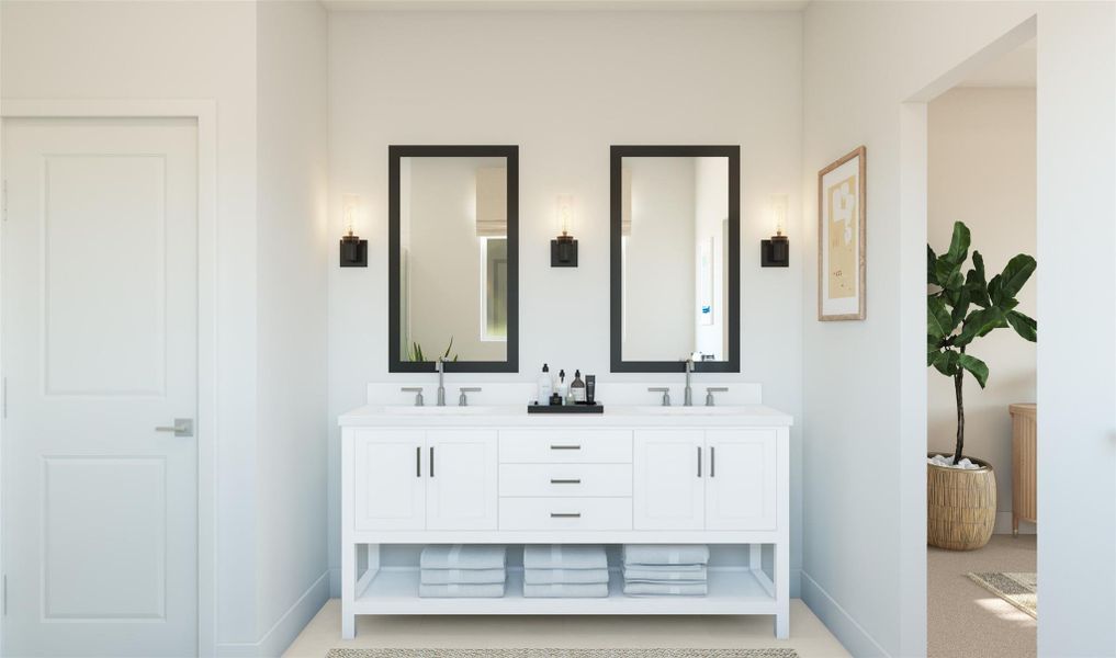 Spa-like primary bath (*Artist rendering used for illustration purposes only.)