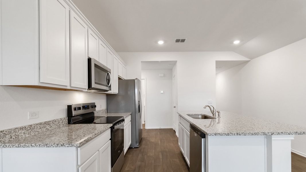 Representative furnished interior of a home built from the The Juniper by D.R. Horton in Palomino, Manor (Image 6).