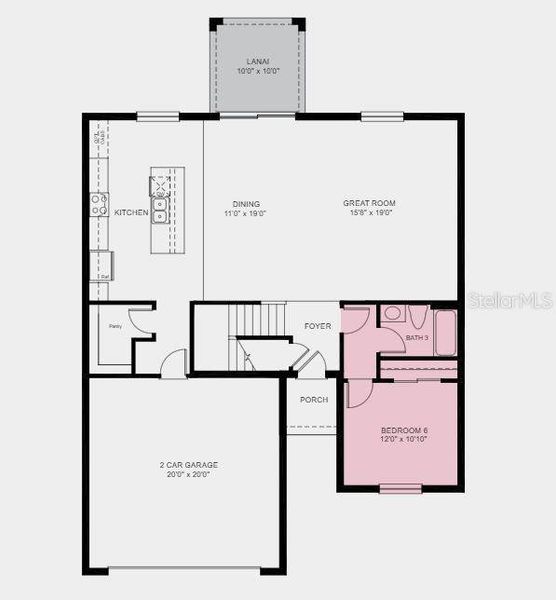 Structural options added include: Downstairs guest bedroom and covered lanai.