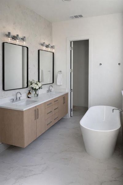 Furnished interior view inside a new home in , Dallas (Image 5).