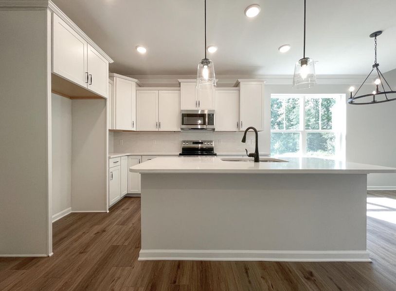 Furnished interior view inside a new home in Fairview Village Townhomes, Simpsonville (Image 7). Furnished interior view inside a new home in Fairview Village Townhomes, Simpsonville (Image 7).