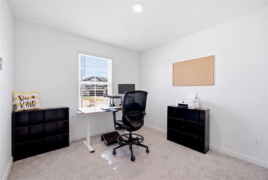 Bedroom #4 is currently being used as a home office.  Think of all the possibilities for this extra space!