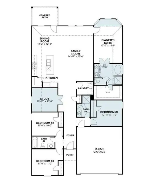 2D floor plan layout of this home in Lone Star Landing, Montgomery, TX (Image 3). 2D floor plan layout of this home in Lone Star Landing, Montgomery, TX (Image 3).