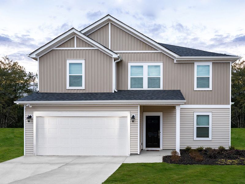 Representative exterior photo of a completed home built from the Brentwood by Meritage Homes in Riverwood Farm, Piedmont, SC (Image 17).