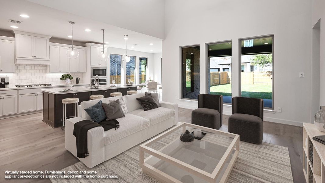 Furnished interior view inside a new home in 6 Creeks 50', Kyle (Image 5).