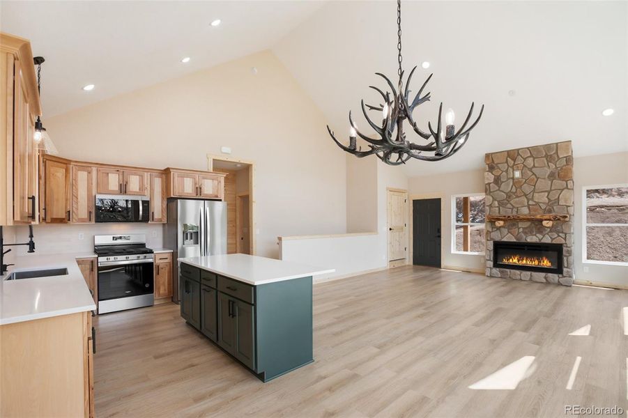 Furnished interior view inside a new home in , Divide (Image 10). Furnished interior view inside a new home in , Divide (Image 10).