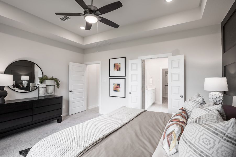 Representative furnished interior of a home built from the Caddo by Tri Pointe Homes in Mason Woods, Cypress (Image 33).