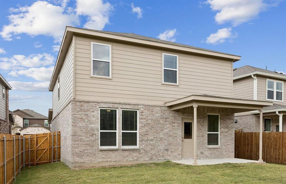 Beautiful large backyard with covered patio