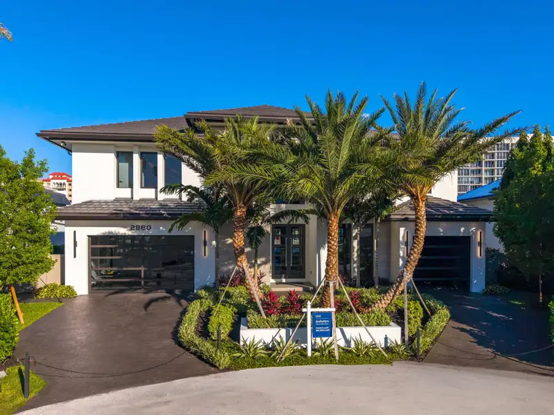 Front exterior of a new home in , Pompano Beach, FL, highlighting curb appeal (Image 1). Front exterior of a new home in , Pompano Beach, FL, highlighting curb appeal (Image 1).