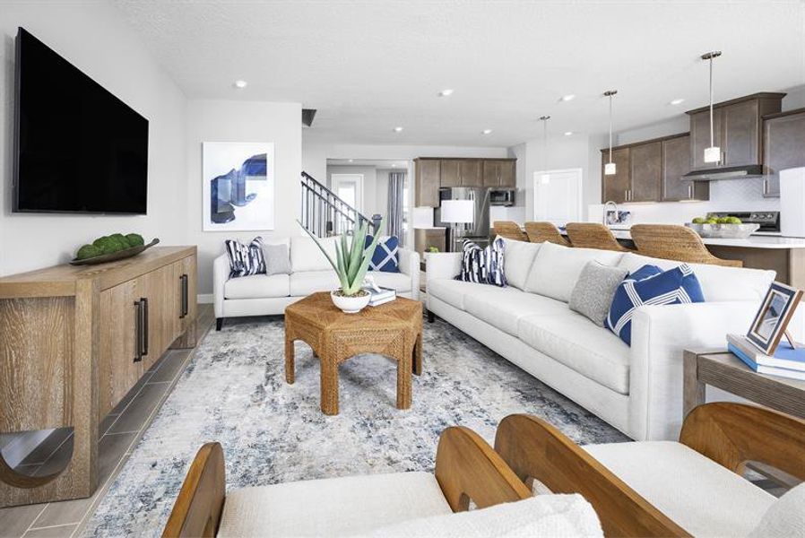 Representative furnished interior of a home built from the Laguna by Ryan Homes in Cedar Landings, Leesburg (Image 7).