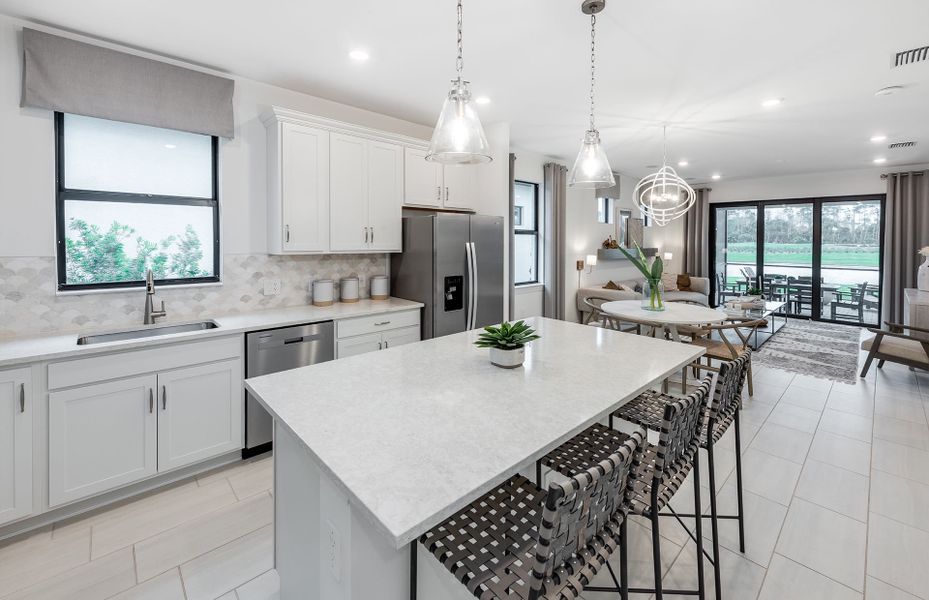 Open kitchen with flow through layout perfect for entertaining