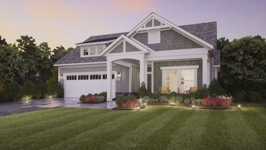 Representative exterior photo of a completed home built from the Portico by Epcon Communities in The Courtyards at Stewarts Creek, Smyrna, TN (Image 29).