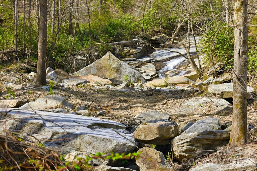 Listen to the sounds of the rushing creek Listen to the sounds of the rushing creek