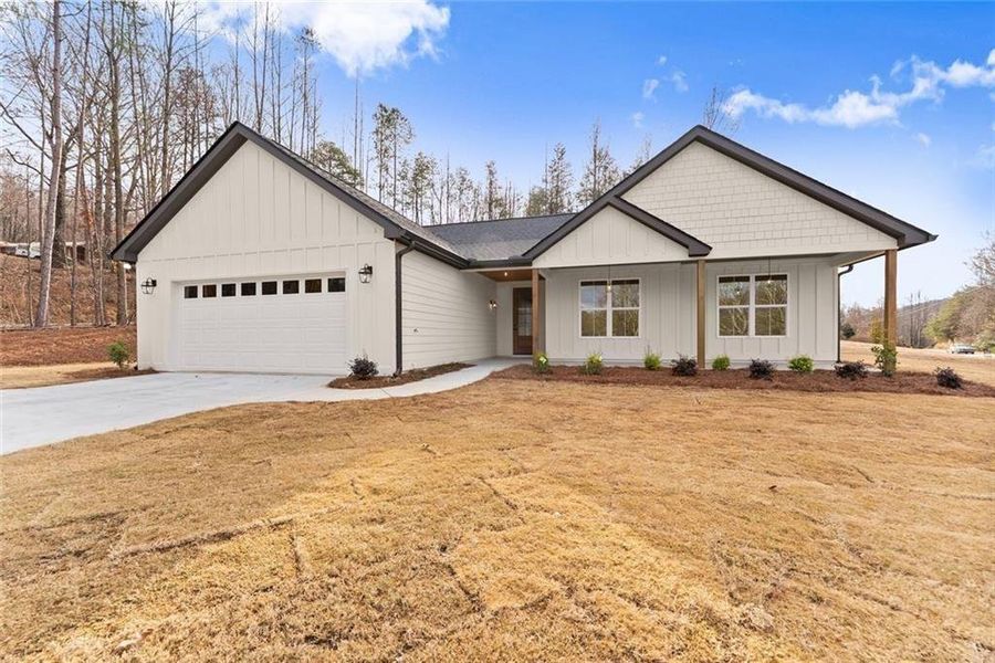 Front exterior of a new home in , Cleveland, GA, highlighting curb appeal (Image 24).