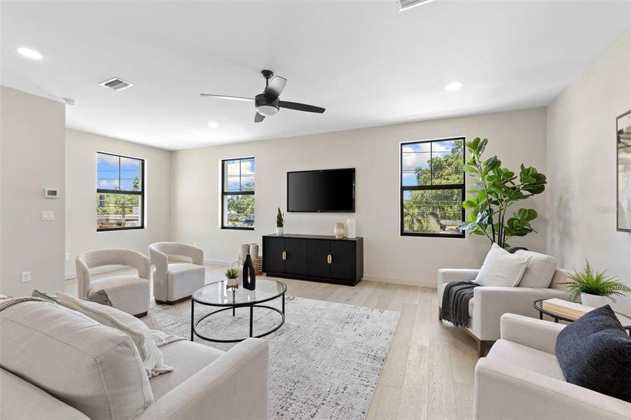 Furnished interior view inside a new home in , St. Petersburg (Image 40).