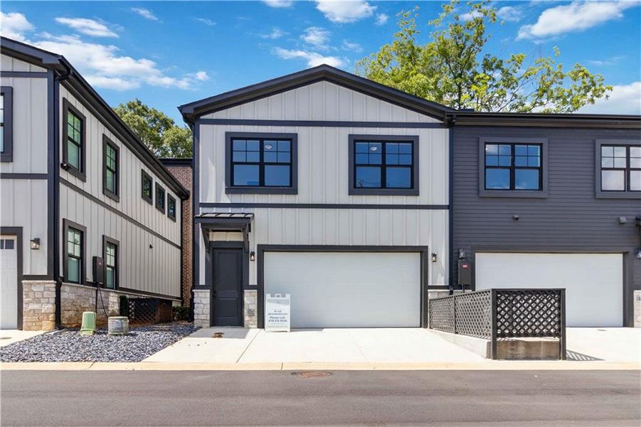 Front exterior of a new home in Serenity, Hapeville, GA, highlighting curb appeal (Image 2). Front exterior of a new home in Serenity, Hapeville, GA, highlighting curb appeal (Image 2).