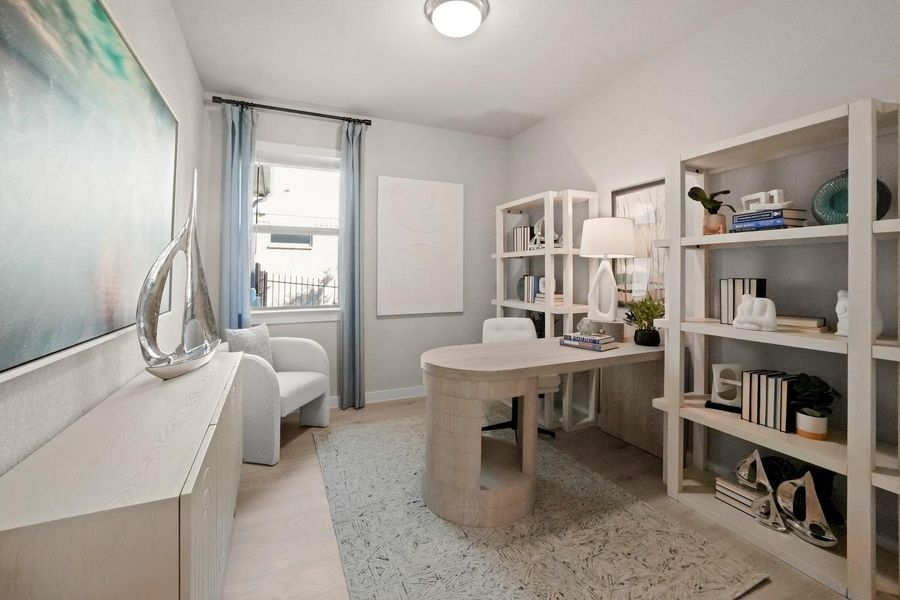 Furnished interior view inside a new home in Lakeside at Tessera, Lago Vista (Image 22).