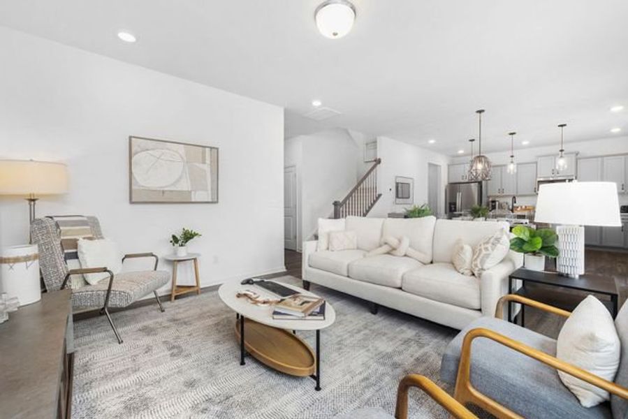 Representative furnished interior of a home built from the Whitney by True Homes in Westbrook Falls, Colfax (Image 12).