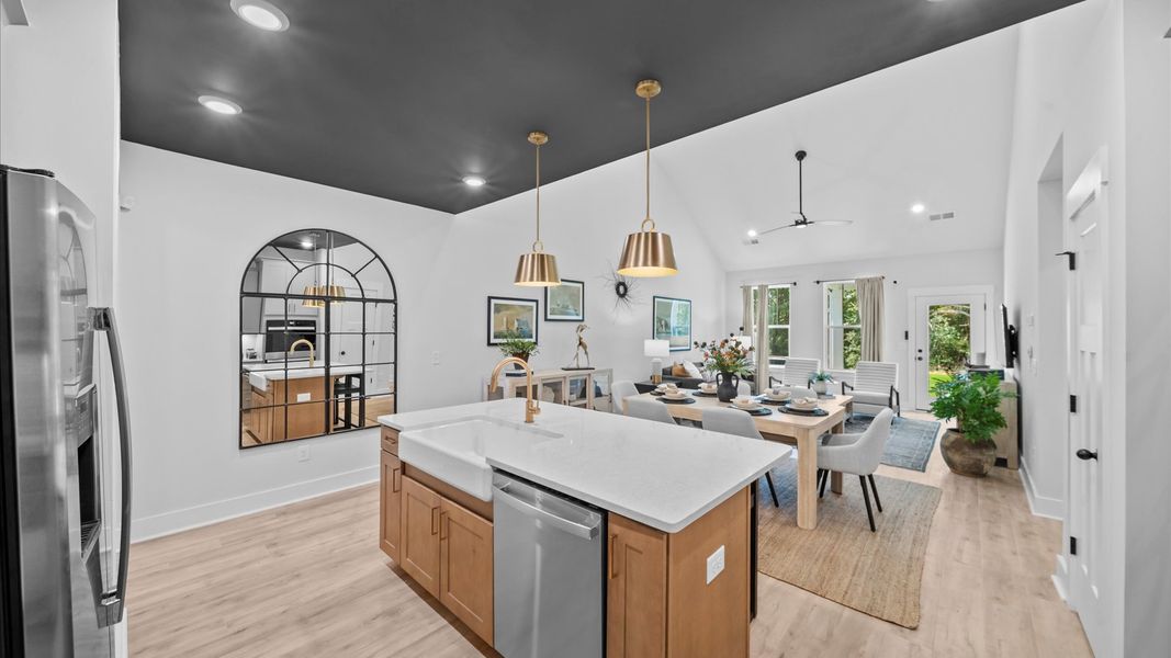 Representative furnished interior of a home built from the Lochlan by DRB Homes in Village at Midway, Anderson (Image 23).