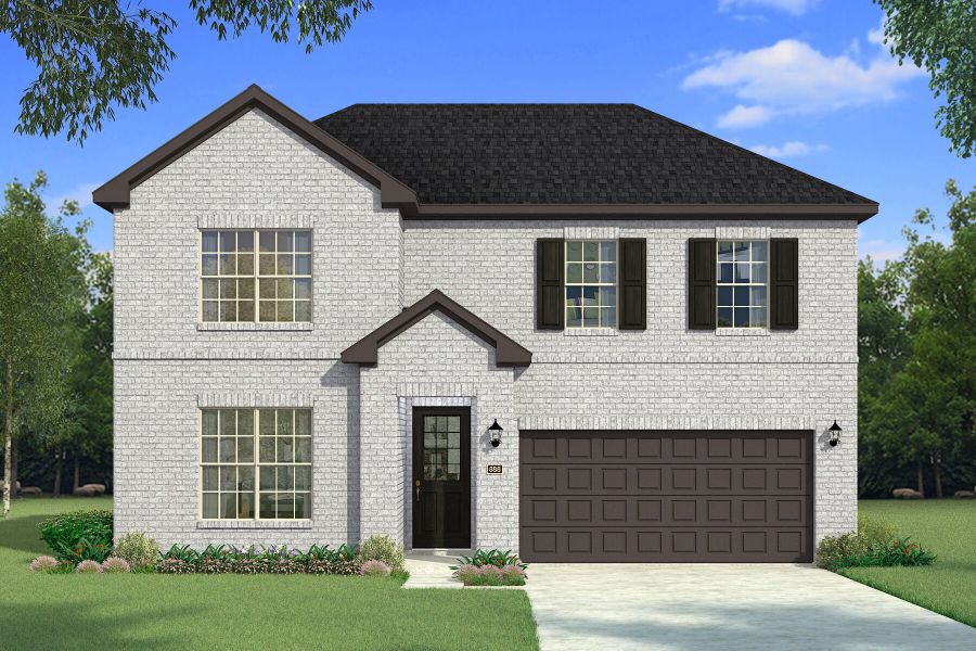 Representative exterior photo of a completed home built from the Adella by Mattamy Homes in Spiritas Ranch, Little Elm, TX (Image 5).
