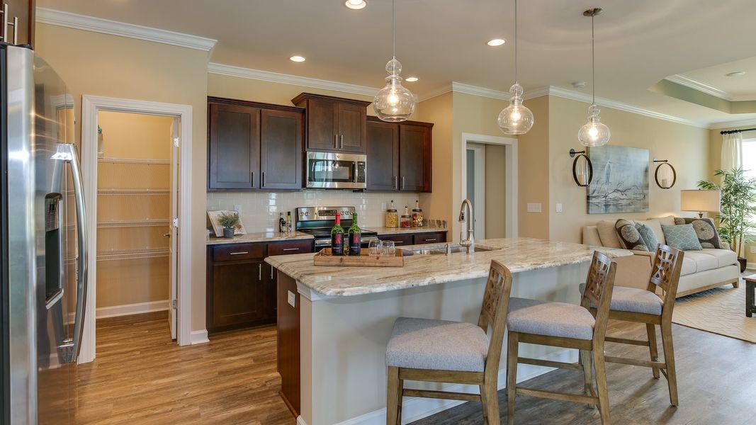 Representative furnished interior of a home built from the The Shorebreak by Chesapeake Homes in Bridgewater - Shorehaven Village, Little River (Image 3). Representative furnished interior of a home built from the The Shorebreak by Chesapeake Homes in Bridgewater - Shorehaven Village, Little River (Image 3).