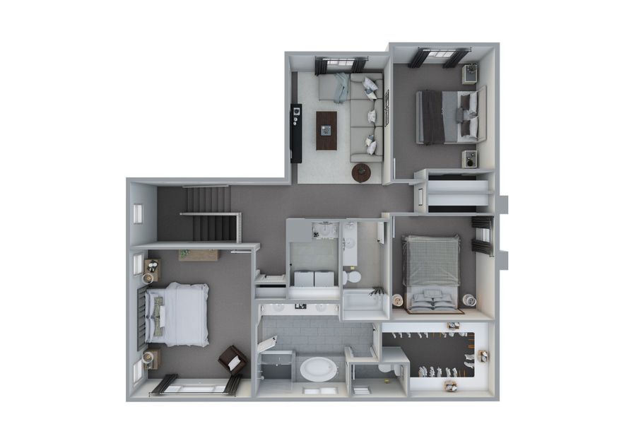 2D floor plan layout for the 4033 by Tri Pointe Homes in Reunion, Commerce City, CO (Image 3). 2D floor plan layout for the 4033 by Tri Pointe Homes in Reunion, Commerce City, CO (Image 3).