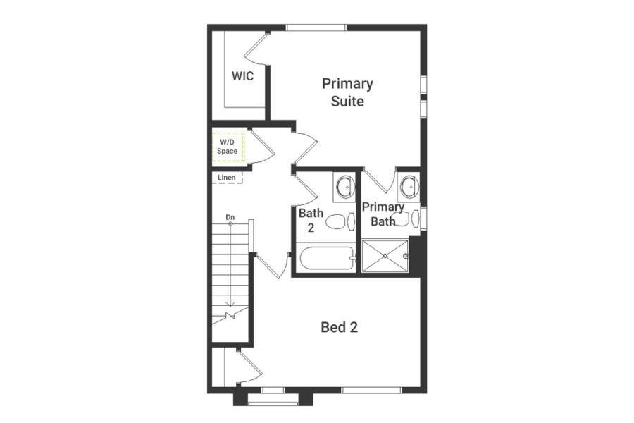 2D floor plan layout of this home in Banning Lewis Ranch - New Homes Colorado Springs, Colorado Springs, CO (Image 3).