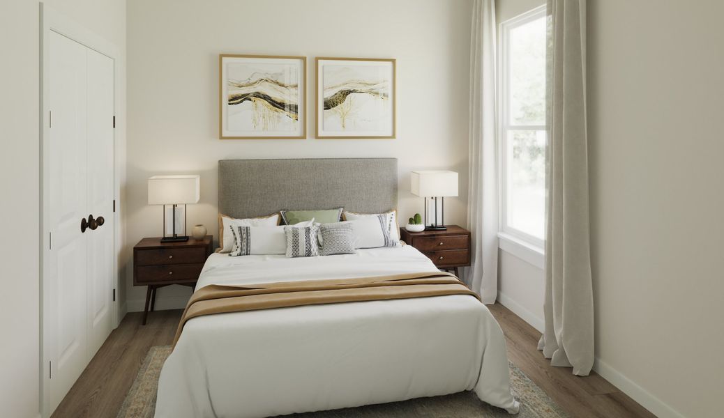 The Aspen boasts two secondary bedrooms.